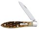 Case Amber Bone Peach Seed Jig Tear Drop 00246