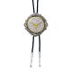 Montana Silversmiths Silver and Gold Engraved Button Bolo Tie BT366-384S