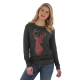 WRANGLER® WOMEN'S LONG SLEEVE FRENCH TERRY PULLOVER TOP WITH BANDANA DEER GRAPHIC LWK773X
