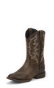 JUSTIN MEN'S DISTRESSED BROWN WESTERN BOOTS 7221
