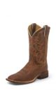 JUSTIN MEN'S DISTRESSED COGNAC BENT RAIL® BOOTS BR735