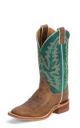 JUSTIN WOMEN'S BROWN BENT RAIL® BOOTS WITH DARK TURQUOISE TOP BRL317