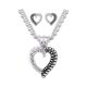 Montana Silversmiths Twisted Rope and Crystals Heart Jewelry Set JS1041