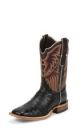 TONY LAMA MEN'S BLACK LUX BLACK LABEL OSTRICH WESTERN BOOTS 6080