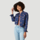 WRANGLER WOMEN'S FLOWER PRINT RETRO CROP JACKET WCJKCBD