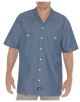 Dickies Mens Relaxed Fit Short Sleeve Chambray Shirt WS509