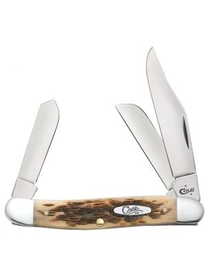 Case Amber Bone Peach Seed Jig Stockman 00128