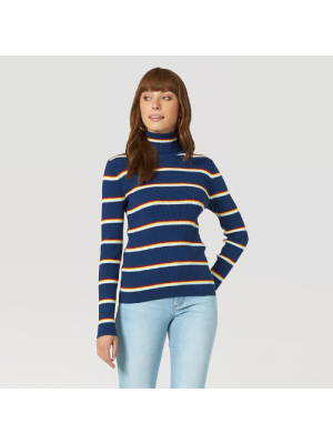 WRANGLER WOMEN'S STRIPE TURTLENECK WCKLTNB