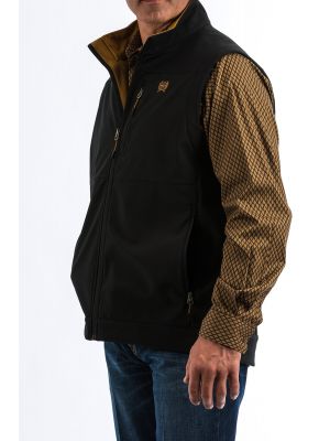 Cinch MENS 3XL BONDED VEST - BLACK/GOLD MWV108307X