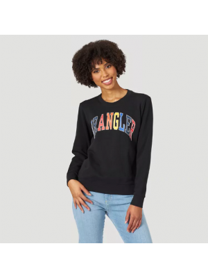 WRANGLER WOMEN'S RAINBOW LOGO SWEATSHIRT WDKLSBK