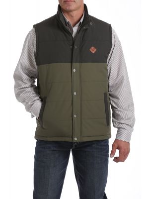 CINCH MEN'S RIPSTOP PUFFER VEST - OLIVE/SAGE MWV1516002
