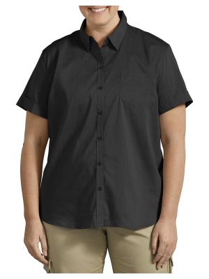 DICKIES WOMEN'S Plus Size Stretch Button-Up Shirt FSW212