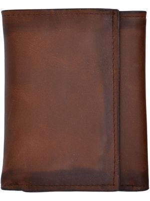 3D Brown Basic Trifold Wallet 3D-W634