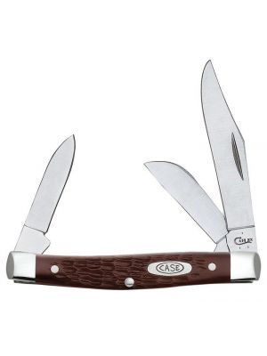 Case Brown Synthetic Medium Stockman Sloped Bolster 00106