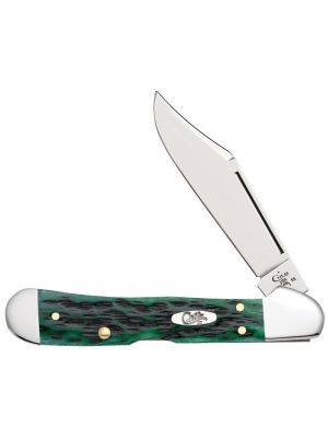 Case Pocket Worn® Bermuda Green Bone Peach Seed Jig Mini CopperLock® 09723