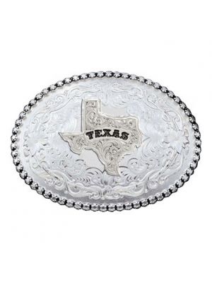 Montana Silversmiths Antiqued Silver 6189 Series Texas State Western Belt Buckle 6189SV-610TX