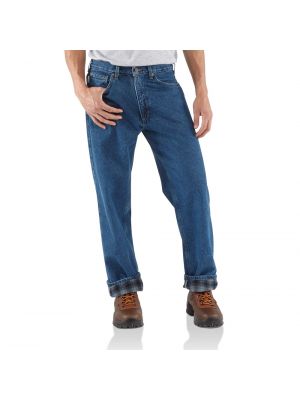 Carhartt Men's RELAXED-FIT STRAIGHT-LEG FLANNEL LINED JEAN B172