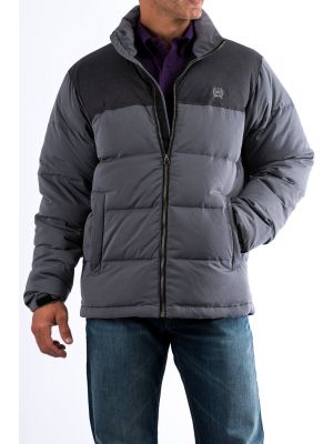 Cinch Mens Gray Quilted Down Jacket MWJ1066001