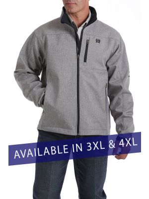 CINCH MENS 3XL/4XL TEXTURED BONDED JACKET - GRAY/NAVY MWJ150002X