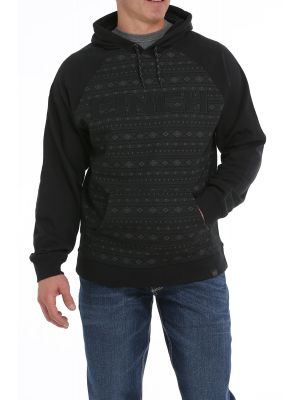 CINCH MENS PRINTED CINCH LOGO HOODIE - BLACK MWK1217006
