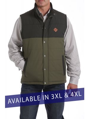 CINCH MENS 3XL/4XL RIPSTOP PUFFER VEST - OLIVE/SAGE MWV151602X