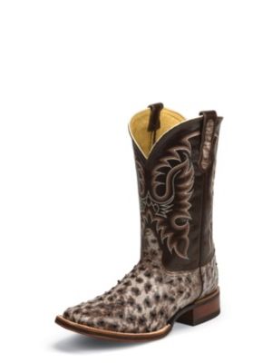 NOCONA MEN'S KANGO TOBAC TUMBLED FULL QUILL OSTRICH LET'S RODEO® COLLECTION WESTERN BOOTS MD6515