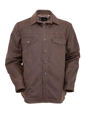 Outback Trading Company Men’s Archibald Shirt Jacket 42711-BRN-MD