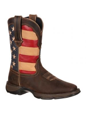 Durango Lady Rebel by Durango Patriotic Pull-On Western Flag Boot RD4414