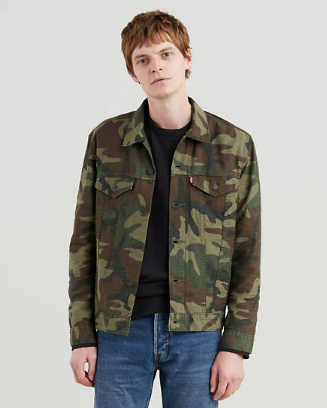 levi's camo trucker jacket