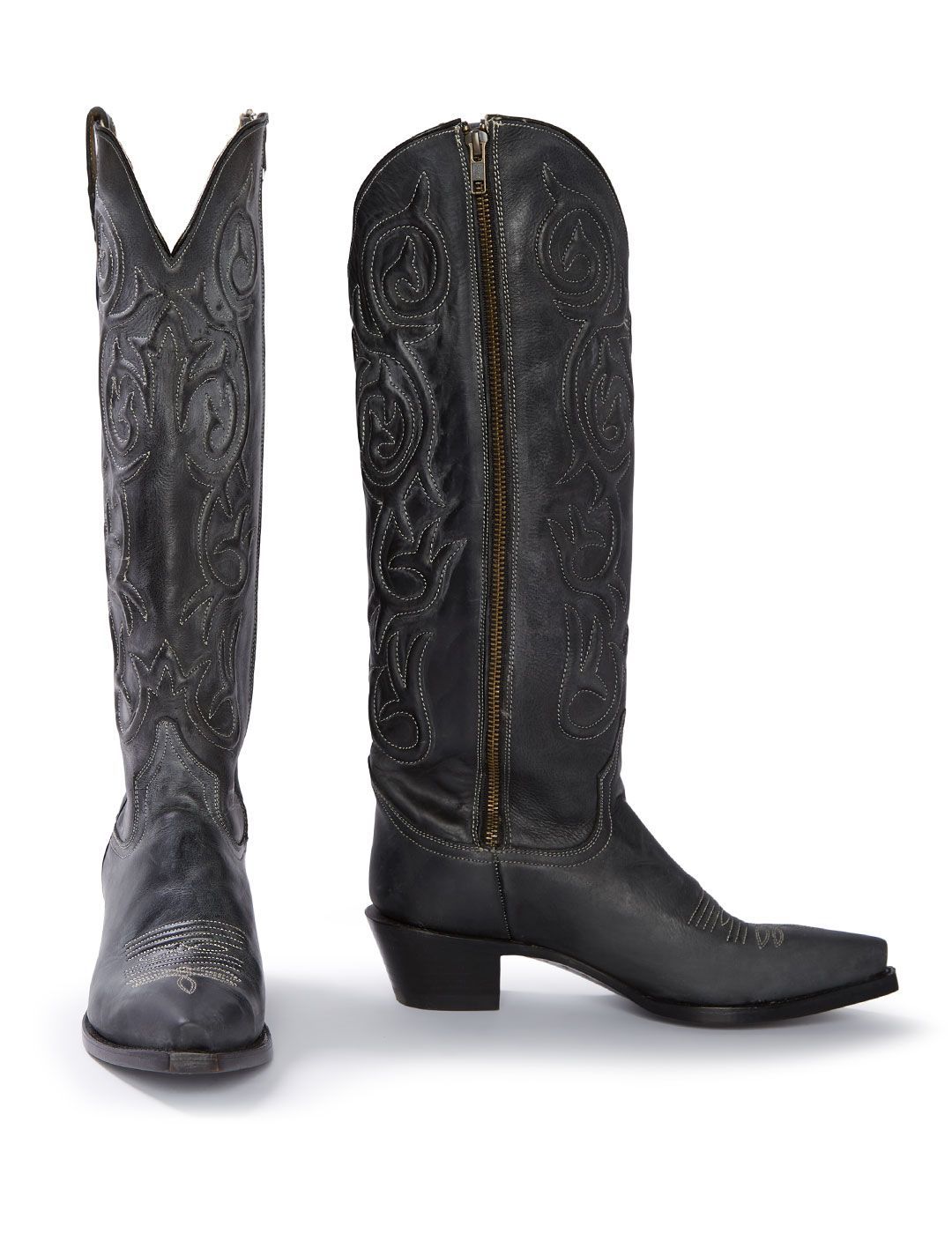 side zip western boots