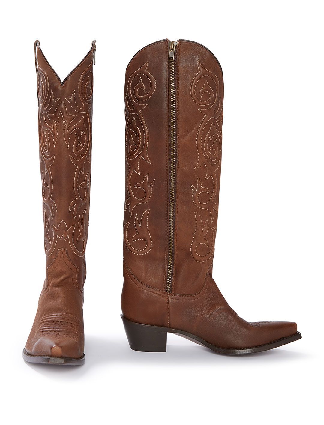 cowboy boots with a zipper