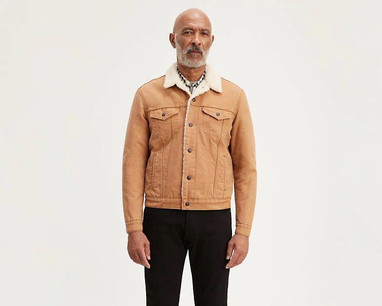 canvas sherpa trucker jacket