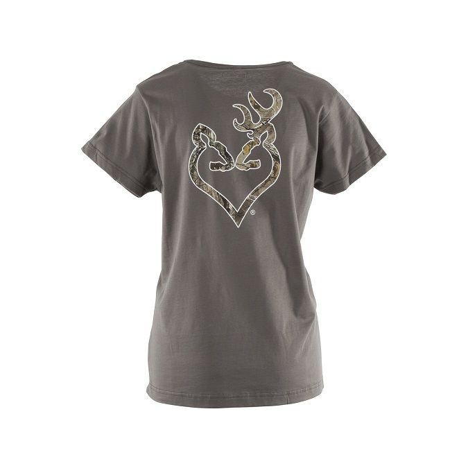 New Browning Realtree Xtra Buckheart Camo Women T-Shirt