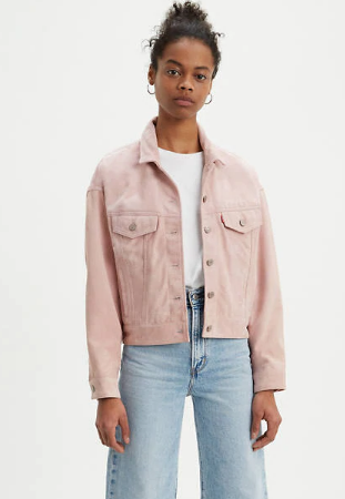 Show you All the time Tickling LEVI'S WOMEN'S Suede Slouch Trucker Jacket 726660002