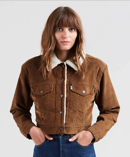 brown trucker jacket womens