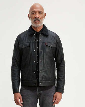 levi's faux leather sherpa jacket
