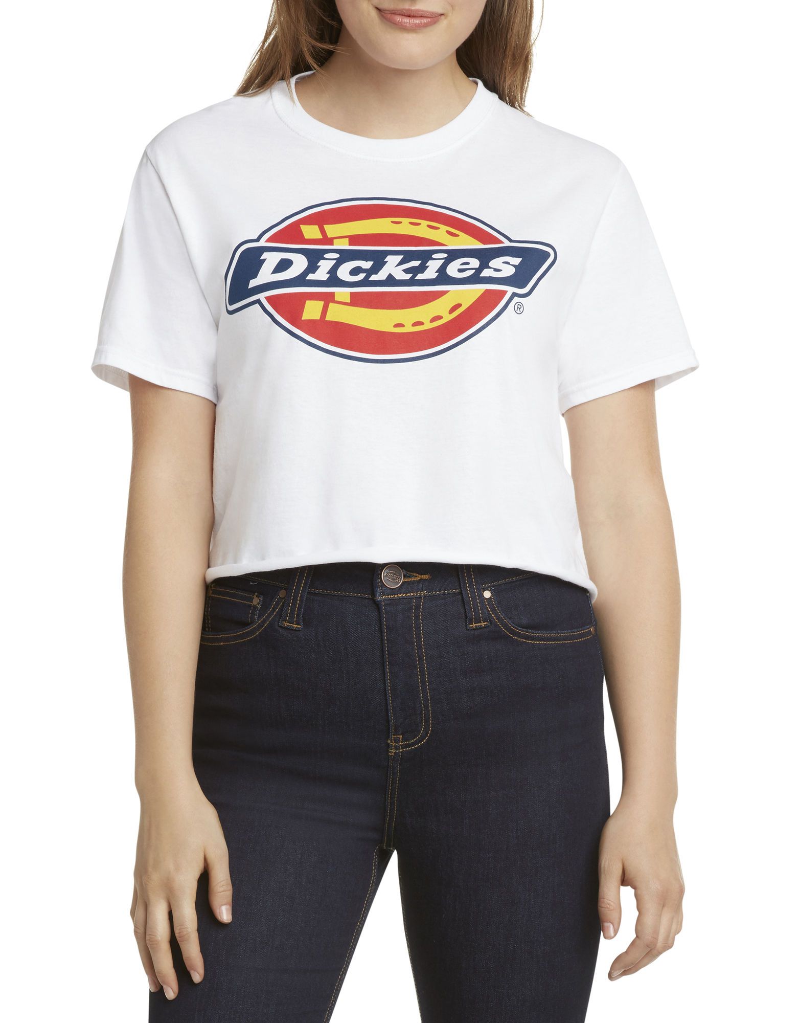platform camouflage Kritisere DICKIES WOMEN'S Logo Short Sleeve Cropped T-Shirt L10039