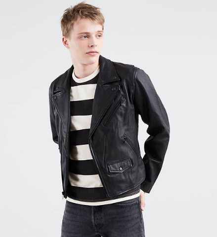levis leather biker jacket