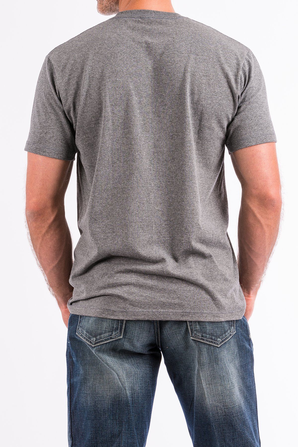 Cinch MENS GRAY COTTON-POLY TEE SHIRT MTT1690256 