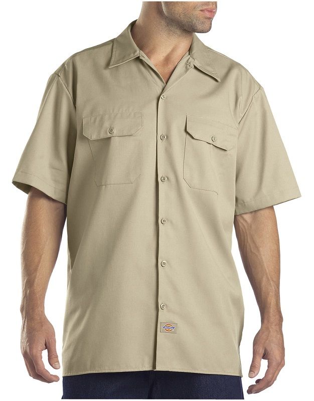 short sleeve twill work shirt