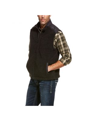 Ariat Men's El Capitan Pile Fleece Full Zip Vest 10027976