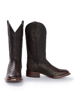 Stetson Men's Kaycee Brown Caiman Belly Cowboy Boot 12-020-1852-0201 