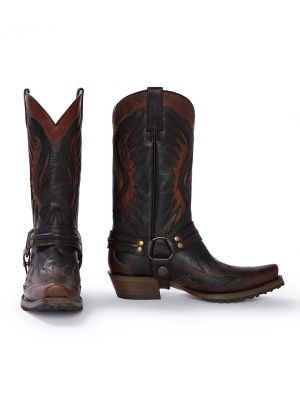 Stetson Men's Biker Outlaw Oiled Leather Cowboy Boot 12-020-6124-3632 
