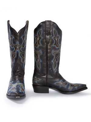 Stetson Women's Blake Black Crackle Cowboy Boot 12-021-6105-1099