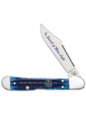 Case Masonic Gift Tin Corn Cob Jig Blue Bone Mini CopperLock 25531