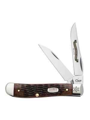 Case U.S. Army Rogers Jig Burnt Walnut Bone Mini Trapper 15029