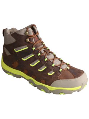 Twisted X Men's Hiker Brown and Neon Lace-Up 038C28