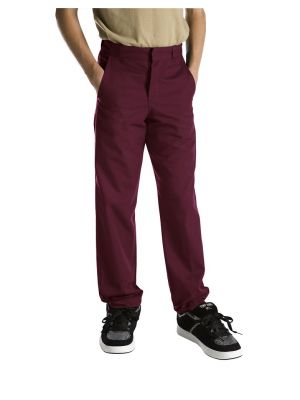 Dickies Boys' Classic Fit Straight Leg Flat Front Pant, 8-20 56562