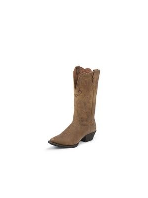 JUSTIN WOMEN'S TAN STAMPEDE WESTERN BOOTS L2561