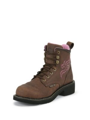 JUSTIN WOMEN'S AGED BARK JUSTIN GYPSY™ LACE UP STEEL TOE WORK BOOTS WKL991